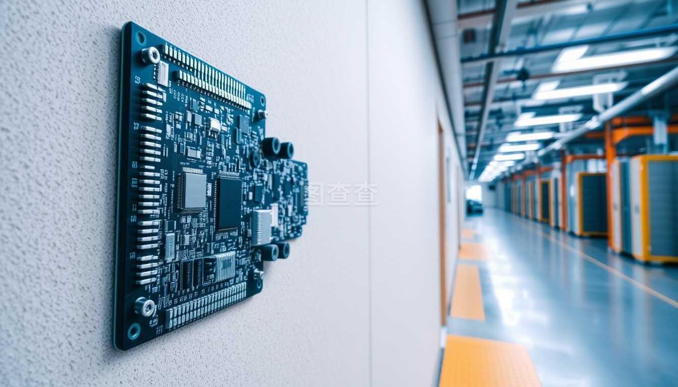 墙壁上的智能脉动 集成电路与建筑的共生艺术